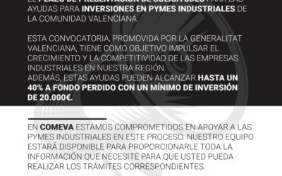 Apertura del Periodo de Tramitación para Ayudas a Pymes Industriales en la Comunidad Valenciana