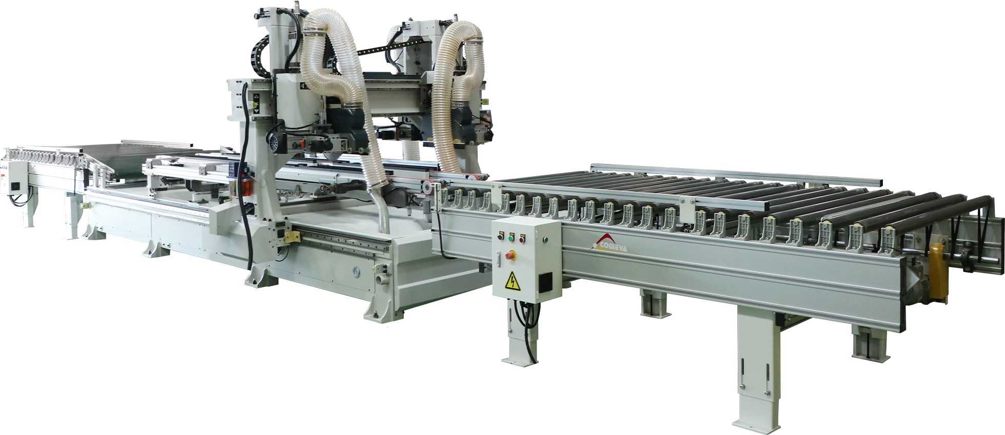 CNC NICRON EP CNC NICRON EP 2700 x 1200: línea de escuadrado industrial automática para puertas con precisión extrema